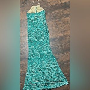 Green halter top sequin dress from Brand Windsor in good condition